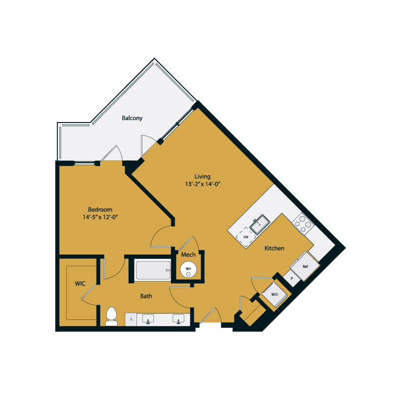 Floor plan layout diagram for A2-3